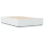 White engineered wood bed frame with LED 140x200 cm by vidaXL, Beds and slatted bases - Ref: Foro24-3209611, Price: 174,08 €,...