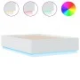 Estructura de cama con LED madera ingeniería blanco 120x190 cm de vidaXL, Camas y somieres - Ref: Foro24-3209653, Precio: 160...