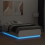 Weißer Bettrahmen aus Holzwerkstoff mit LED, 120 x 190 cm von vidaXL, Betten und Lattenroste - Ref: Foro24-3209653, Preis: 16...
