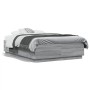 Sonoma gray wood bed frame with LED lights 120x190 cm by vidaXL, Beds and slatted bases - Ref: Foro24-3209658, Price: 161,54 ...