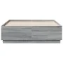 Sonoma gray wood bed frame with LED lights 120x190 cm by vidaXL, Beds and slatted bases - Ref: Foro24-3209658, Price: 159,70 ...