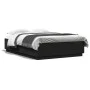 Bed frame with LED lights black engineered wood 150x200cm by vidaXL, Beds and slatted bases - Ref: Foro24-3209605, Price: 176...