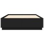 Estructura cama con luces LED madera ingeniería negro 150x200cm de vidaXL, Camas y somieres - Ref: Foro24-3209605, Precio: 17...