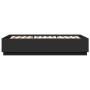 Estructura cama con luces LED madera ingeniería negro 150x200cm de vidaXL, Camas y somieres - Ref: Foro24-3209605, Precio: 17...