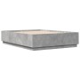 Estructura cama con luces LED madera gris hormigón 150x200 cm de vidaXL, Camas y somieres - Ref: Foro24-3209607, Precio: 173,...