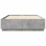 Estructura cama con luces LED madera gris hormigón 150x200 cm de vidaXL, Camas y somieres - Ref: Foro24-3209607, Precio: 171,...