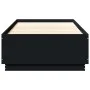 Bed frame with LED lights black engineered wood 100x200cm by vidaXL, Beds and slatted bases - Ref: Foro24-3209626, Price: 138...