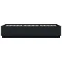 Bed frame with LED lights black engineered wood 100x200cm by vidaXL, Beds and slatted bases - Ref: Foro24-3209626, Price: 138...