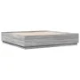 Sonoma gray wood bed frame with LED lights 180x200 cm by vidaXL, Beds and slatted bases - Ref: Foro24-3209595, Price: 184,88 ...