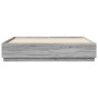 Bettgestell aus grauem Sonoma-Holz mit LED-Leuchten, 180 x 200 cm von vidaXL, Betten und Lattenroste - Ref: Foro24-3209595, P...
