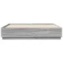 Sonoma gray wood bed frame with LED lights 180x200 cm by vidaXL, Beds and slatted bases - Ref: Foro24-3209595, Price: 184,88 ...