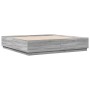 Bettgestell aus grauem Sonoma-Holz mit LED-Leuchten, 180 x 200 cm von vidaXL, Betten und Lattenroste - Ref: Foro24-3209595, P...
