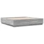 Sonoma gray wood bed frame with LED lights 180x200 cm by vidaXL, Beds and slatted bases - Ref: Foro24-3209595, Price: 184,88 ...