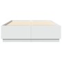 White engineered wood bed frame 140x200 cm by vidaXL, Beds and slatted bases - Ref: Foro24-3209702, Price: 156,92 €, Discount: %