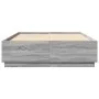 Sonoma gray engineered wood bed frame 150x200 cm by vidaXL, Beds and slatted bases - Ref: Foro24-3209700, Price: 154,76 €, Di...