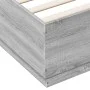 Sonoma gray engineered wood bed frame 150x200 cm by vidaXL, Beds and slatted bases - Ref: Foro24-3209700, Price: 154,76 €, Di...