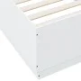 White engineered wood bed frame 90x200 cm by vidaXL, Beds and slatted bases - Ref: Foro24-3209723, Price: 118,13 €, Discount: %