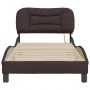 Bed frame with LED lights dark brown fabric 90x200 cm by vidaXL, Beds and slatted bases - Ref: Foro24-3213679, Price: 151,67 ...