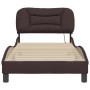 Estructura de cama con luces LED tela marrón oscuro 90x200 cm de vidaXL, Camas y somieres - Ref: Foro24-3213679, Precio: 154,...