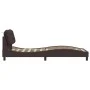 Bed frame with LED lights dark brown fabric 90x200 cm by vidaXL, Beds and slatted bases - Ref: Foro24-3213679, Price: 151,67 ...