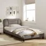 Estructura de cama con luces LED tela gris taupe 100x200 cm de vidaXL, Camas y somieres - Ref: Foro24-3213687, Precio: 160,93...