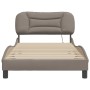 Bed frame with LED lights taupe gray fabric 100x200 cm by vidaXL, Beds and slatted bases - Ref: Foro24-3213687, Price: 162,83...