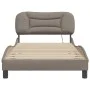 Estructura de cama con luces LED tela gris taupe 100x200 cm de vidaXL, Camas y somieres - Ref: Foro24-3213687, Precio: 160,93...