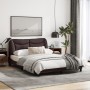 Bed frame with LED lights dark brown fabric 120x200 cm by vidaXL, Beds and slatted bases - Ref: Foro24-3213693, Price: 201,11...