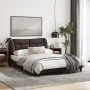 Bed frame with LED lights dark brown fabric 120x200 cm by vidaXL, Beds and slatted bases - Ref: Foro24-3213693, Price: 201,45...
