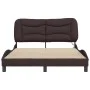 Bed frame with LED lights dark brown fabric 120x200 cm by vidaXL, Beds and slatted bases - Ref: Foro24-3213693, Price: 201,45...