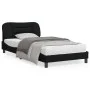 Estructura de cama con luces LED tela negro 100x200 cm de vidaXL, Camas y somieres - Ref: Foro24-3213685, Precio: 167,31 €, D...
