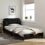 Estructura de cama con luces LED tela negro 100x200 cm de vidaXL, Camas y somieres - Ref: Foro24-3213685, Precio: 167,31 €, D...