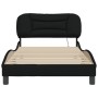 Bed frame with LED lights black fabric 100x200 cm by vidaXL, Beds and slatted bases - Ref: Foro24-3213685, Price: 163,63 €, D...