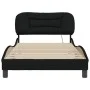 Bed frame with LED lights black fabric 100x200 cm by vidaXL, Beds and slatted bases - Ref: Foro24-3213685, Price: 166,96 €, D...