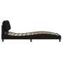 Bed frame with LED lights black fabric 100x200 cm by vidaXL, Beds and slatted bases - Ref: Foro24-3213685, Price: 166,96 €, D...