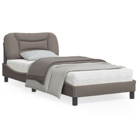 Bed frame with LED lights taupe gray fabric 80x200 cm by vidaXL, Beds and slatted bases - Ref: Foro24-3213666, Price: 157,18 ...
