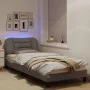 Bed frame with LED lights taupe gray fabric 80x200 cm by vidaXL, Beds and slatted bases - Ref: Foro24-3213666, Price: 154,50 ...