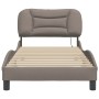 Bed frame with LED lights taupe gray fabric 80x200 cm by vidaXL, Beds and slatted bases - Ref: Foro24-3213666, Price: 157,65 ...