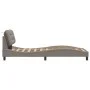 Bed frame with LED lights taupe gray fabric 80x200 cm by vidaXL, Beds and slatted bases - Ref: Foro24-3213666, Price: 154,50 ...
