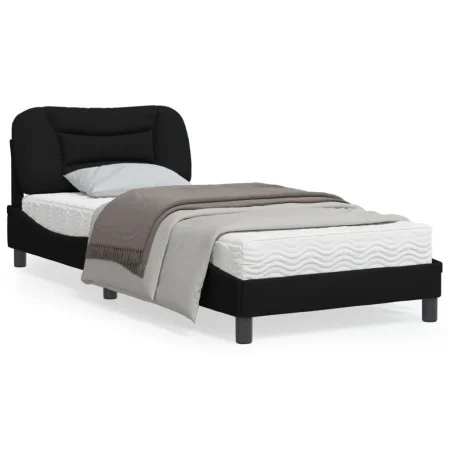 Bed frame with LED lights black fabric 80x200 cm by vidaXL, Beds and slatted bases - Ref: Foro24-3213664, Price: 147,81 €, Di...