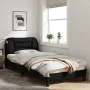 Bed frame with LED lights black fabric 80x200 cm by vidaXL, Beds and slatted bases - Ref: Foro24-3213664, Price: 147,81 €, Di...