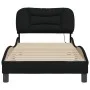 Bed frame with LED lights black fabric 80x200 cm by vidaXL, Beds and slatted bases - Ref: Foro24-3213664, Price: 147,81 €, Di...