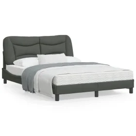 Bed frame with LED lights dark gray fabric 120x200 cm by vidaXL, Beds and slatted bases - Ref: Foro24-3213691, Price: 197,22 ...