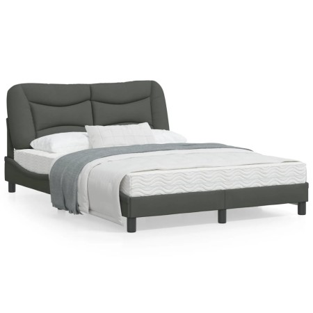 Bed frame with LED lights dark gray fabric 120x200 cm by vidaXL, Beds and slatted bases - Ref: Foro24-3213691, Price: 196,37 ...
