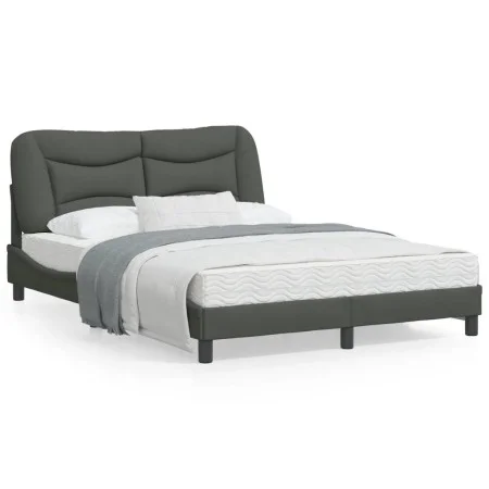 Estructura de cama con luces LED tela gris oscuro 120x200 cm de vidaXL, Camas y somieres - Ref: Foro24-3213691, Precio: 197,2...