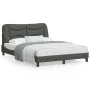 Bed frame with LED lights dark gray fabric 120x200 cm by vidaXL, Beds and slatted bases - Ref: Foro24-3213691, Price: 197,22 ...