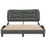 Bed frame with LED lights dark gray fabric 120x200 cm by vidaXL, Beds and slatted bases - Ref: Foro24-3213691, Price: 196,37 ...