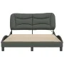 Bed frame with LED lights dark gray fabric 120x200 cm by vidaXL, Beds and slatted bases - Ref: Foro24-3213691, Price: 197,22 ...