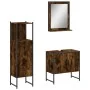Set de muebles baño 3 pzas madera contrachapada roble ahumado by vidaXL, Bathroom furniture - Ref: Foro24-3214346, Price: 139...