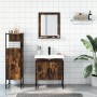 Set de muebles baño 3 pzas madera contrachapada roble ahumado by vidaXL, Bathroom furniture - Ref: Foro24-3214346, Price: 139...